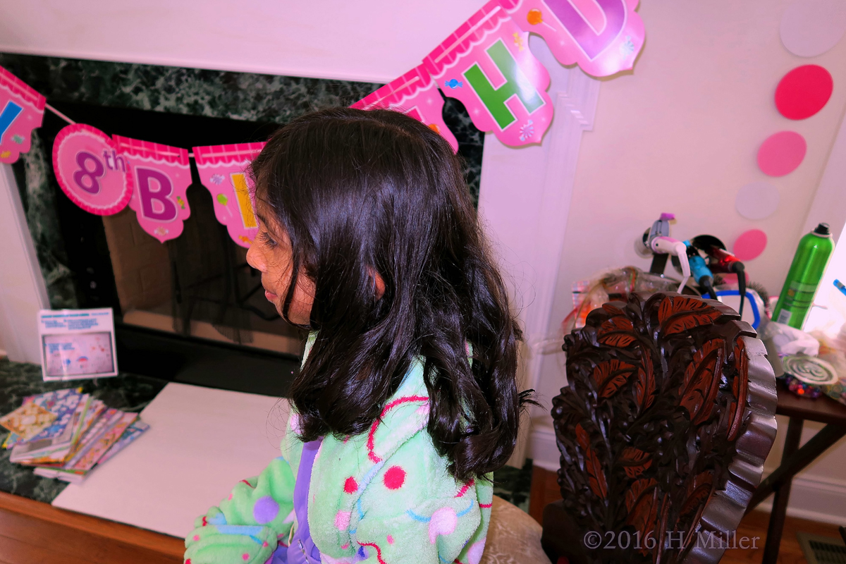 Cute Curls For Her Eighth Birthday. 