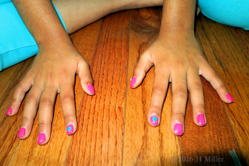 Cute Pink Kids Mani. Cute Pink Kids Mani.