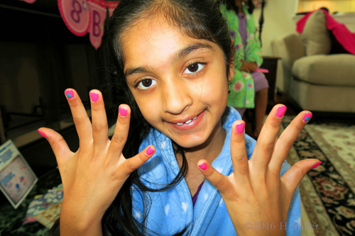 She's So Happy With Her Cute New Mani