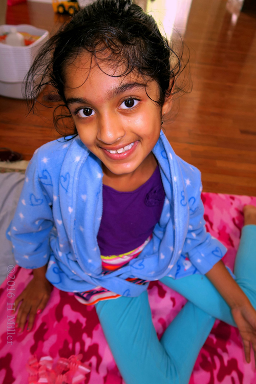 Looking Happy After Her Spa Treatment Looking Happy After Her Spa Treatment