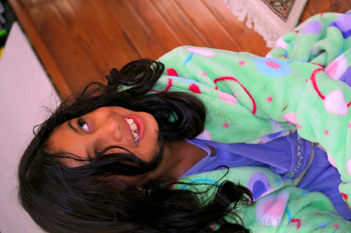 Looking Happy With Her Kids Facial And Hair Done. Looking Happy With Her Kids Facial And Hair Done.