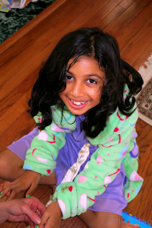 Smiling During Kids Mini Manis. Smiling During Kids Mini Manis.