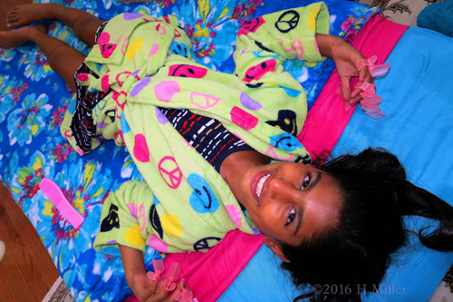 Smiling In The Kids Facials And Massage Area Smiling In The Kids Facials And Massage Area