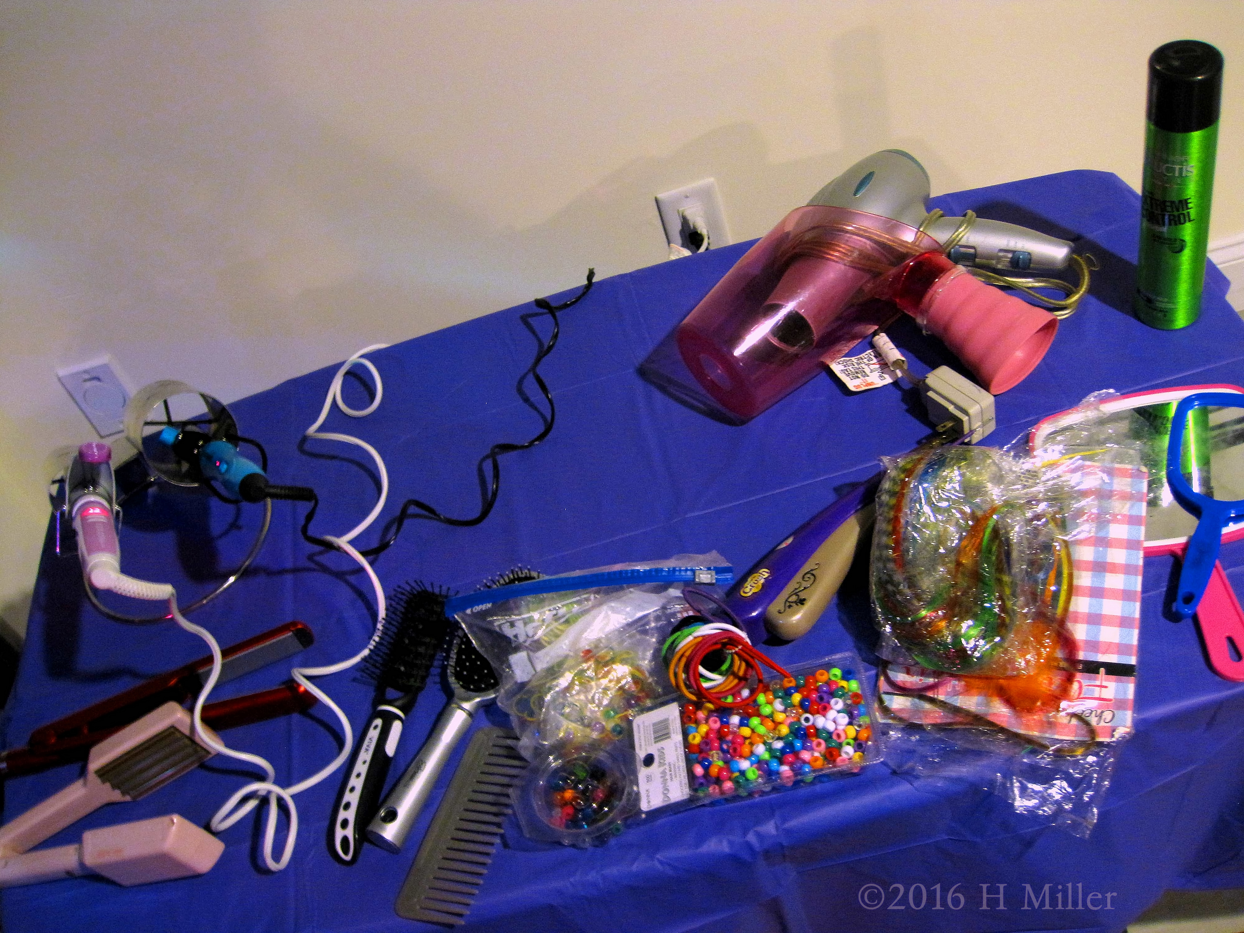 Hair Styling Station Set Up And Ready To Go. Hair Styling Station Set Up And Ready To Go.