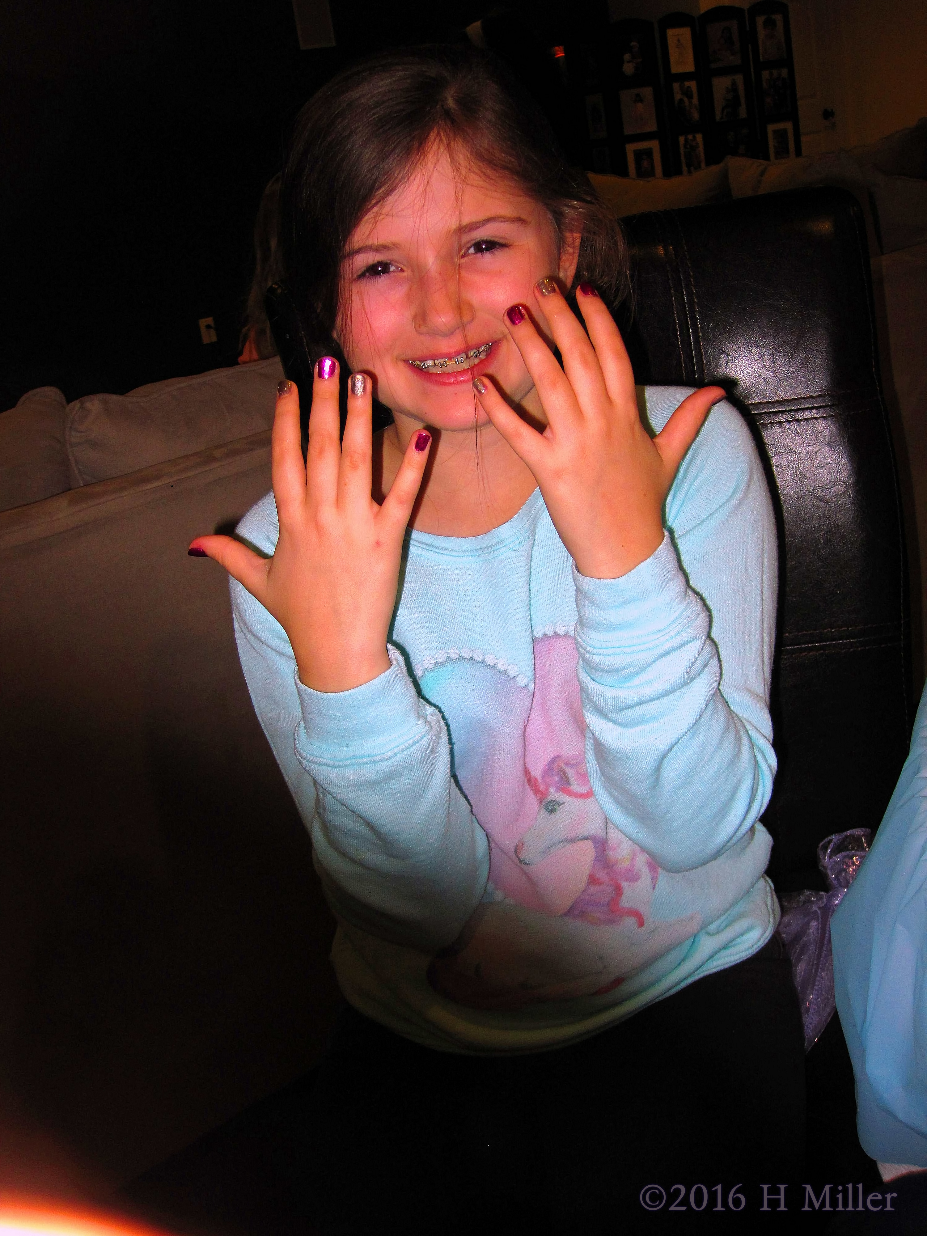 Happy With Her Nails. Happy With Her Nails.