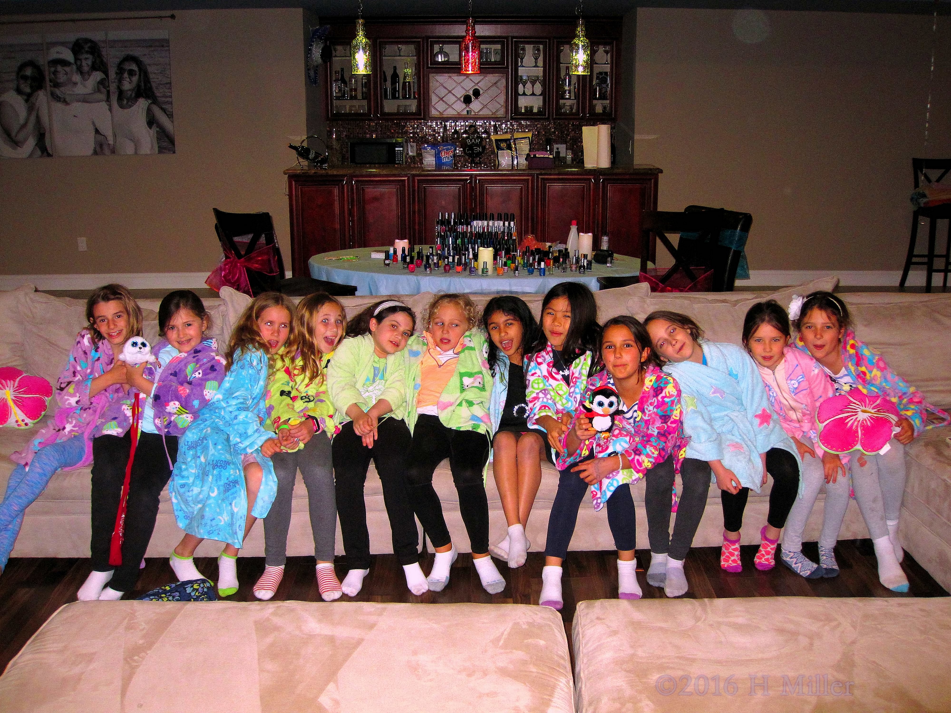 The Kids Saying ' Spa Party!' Group Pic. The Kids Saying ' Spa Party!' Group Pic.