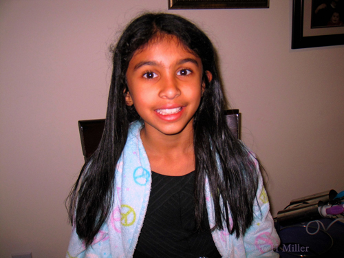 Birthday Girl Chose Hair Straightening. Birthday Girl Chose Hair Straightening.