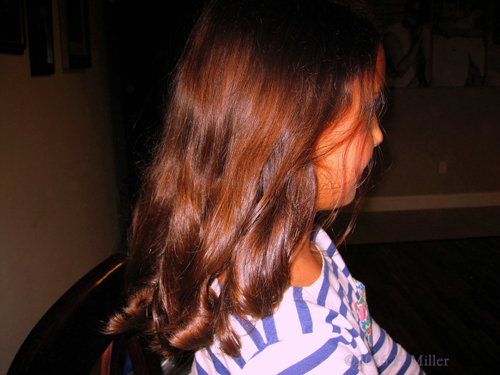 Curls Hair Styling From The Side View. Curls Hair Styling From The Side View.