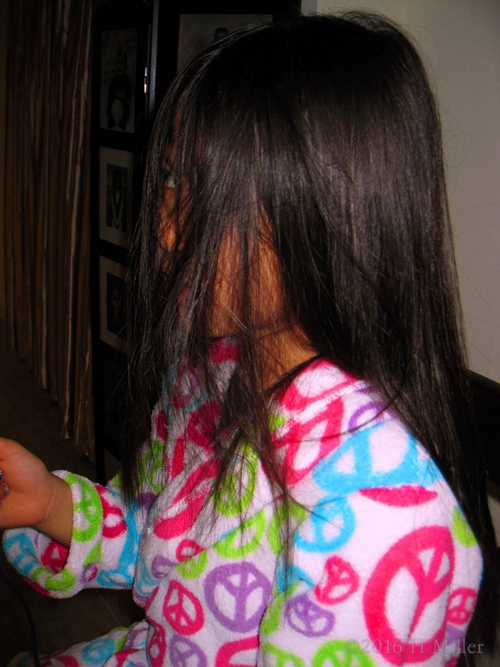 Straightened Hair, Side View. Straightened Hair, Side View.