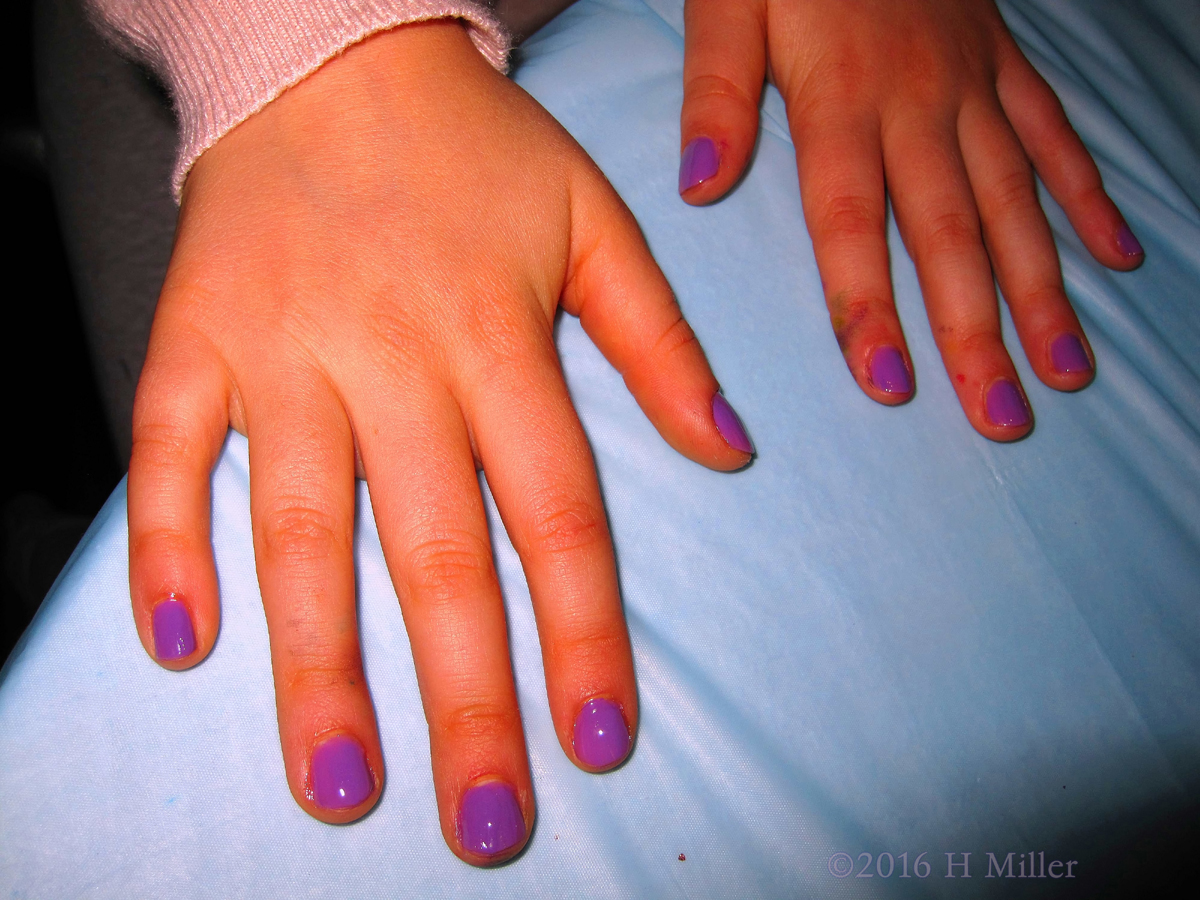 Lavender Nails. Kids Mani. 
