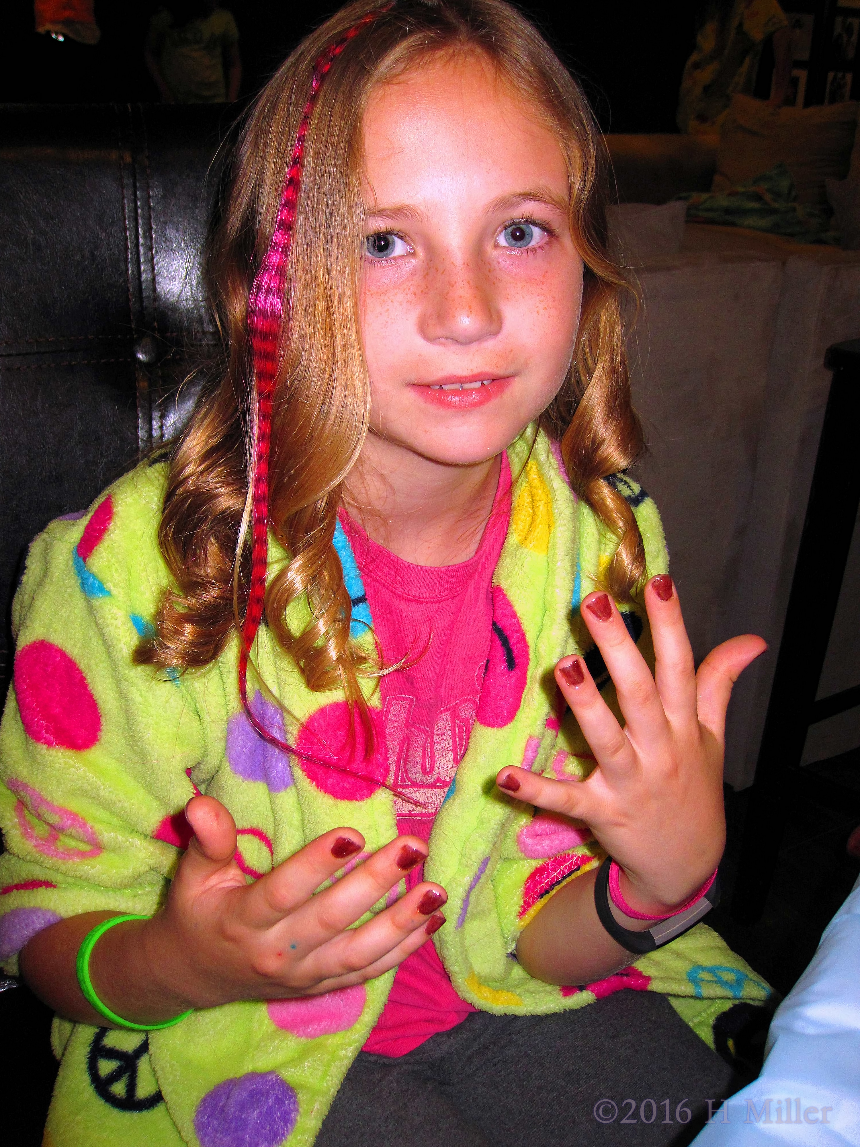 Her Nails Match Her Hair Father! Way Cool! 