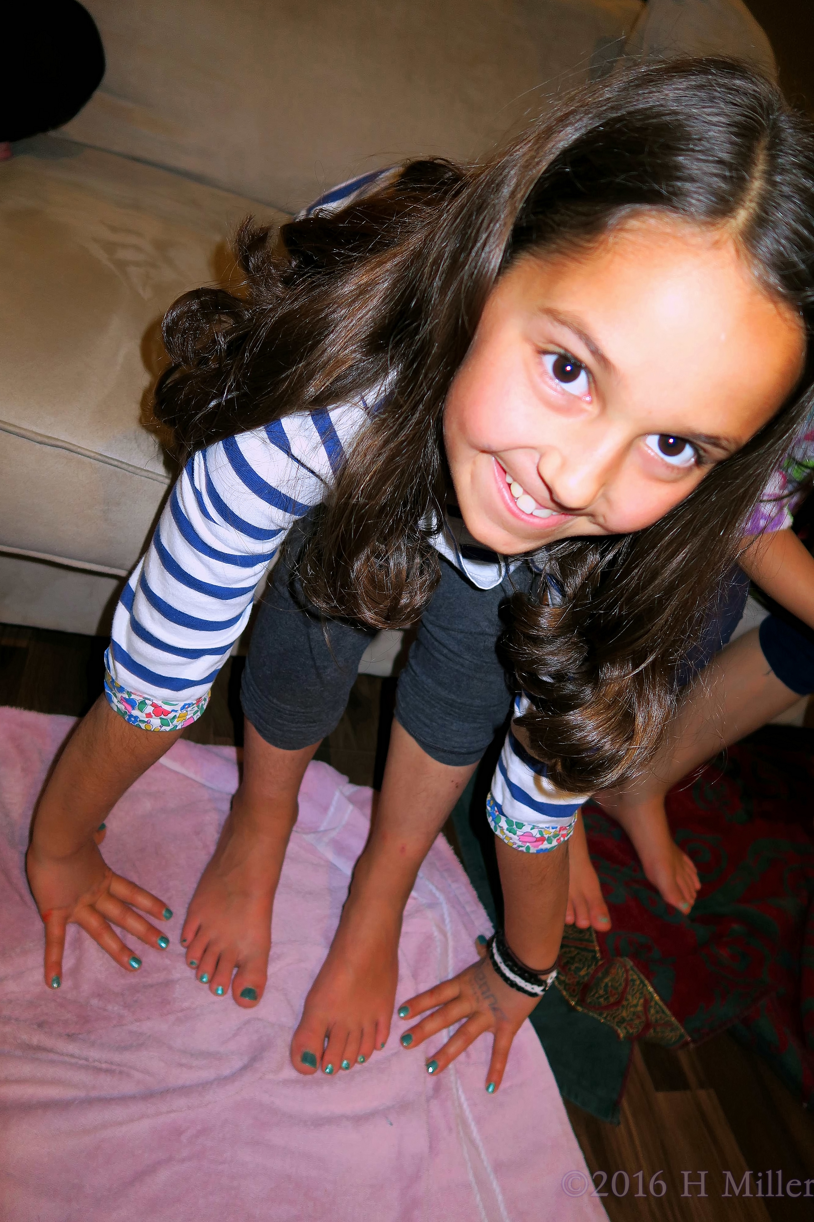 Matching Mani And Pedi. Kids Nail Art. 