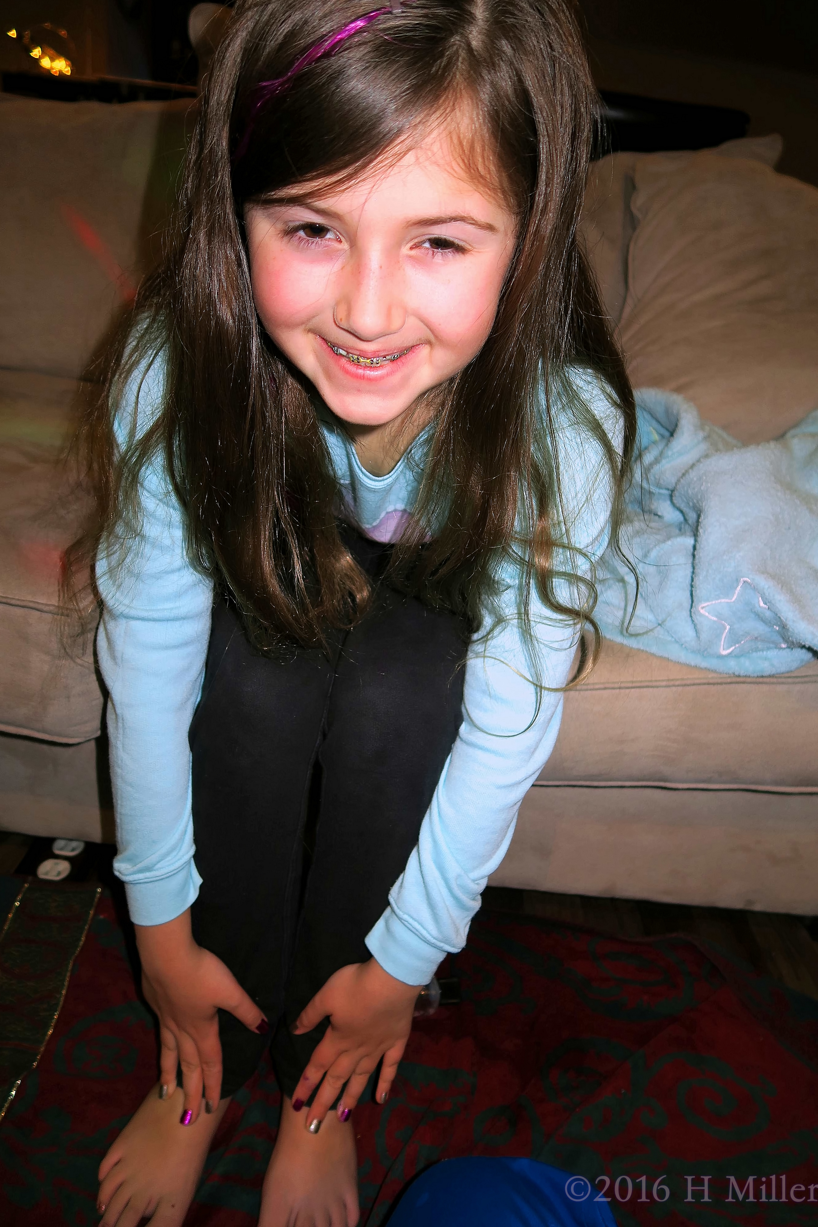 Sharing Her Cool Mani And Pedi With Us For A Photograph. Sharing Her Cool Mani And Pedi With Us For A Photograph.