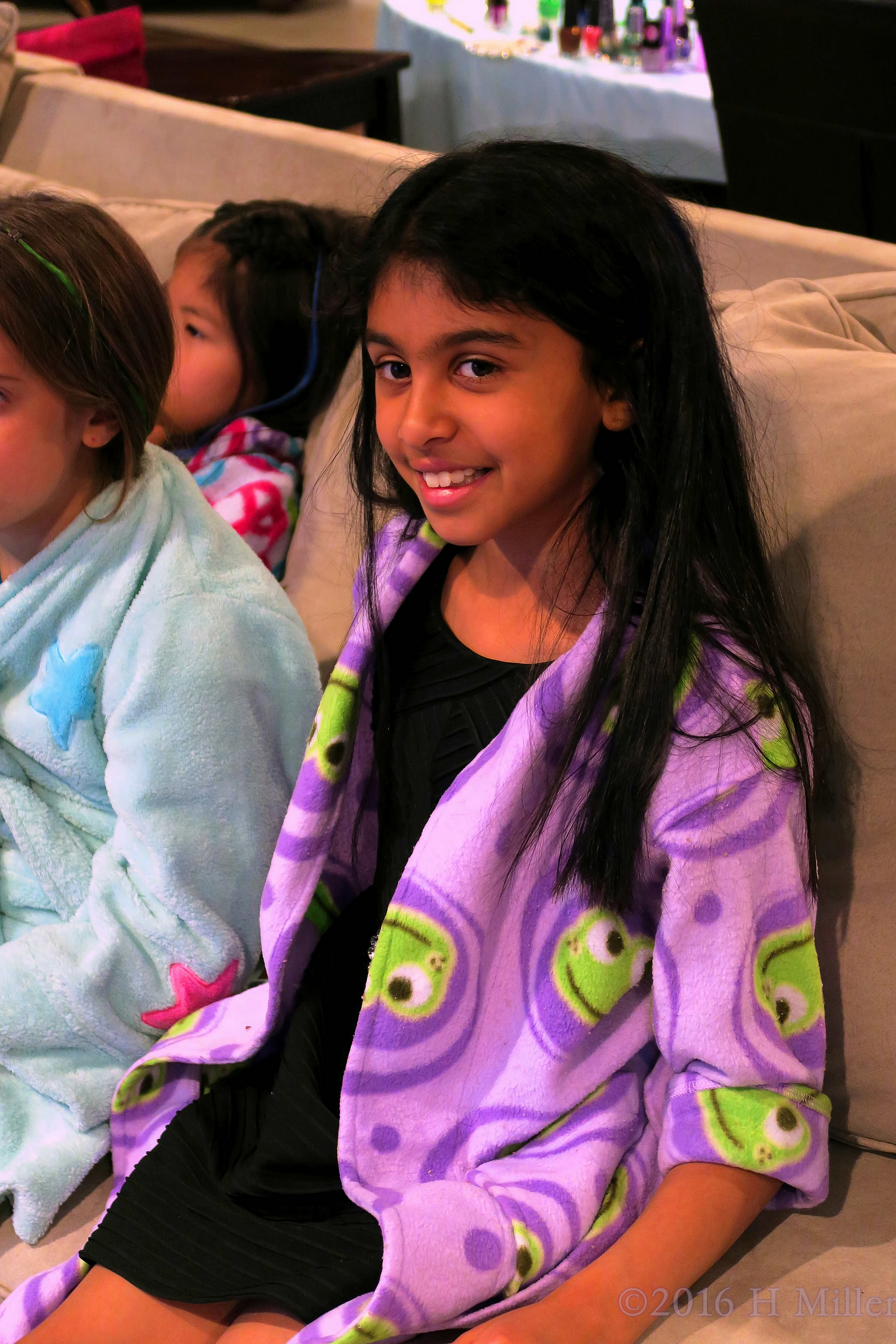 The Birthday Girl, Ashley, Enjoying Her Foot Soak. The Birthday Girl, Ashley, Enjoying Her Foot Soak.