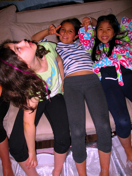 Giving A Peace Sign During The Pedi Foot Soak. Giving A Peace Sign During The Pedi Foot Soak.