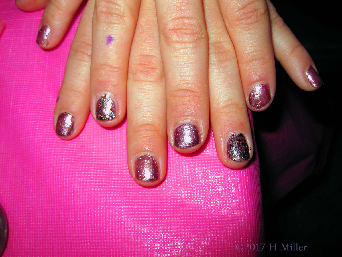 Shiny Metallic Purple Manicure! 