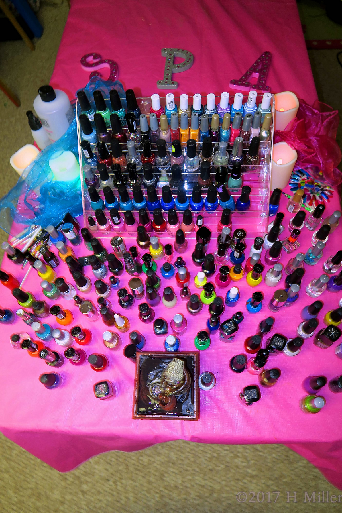 The S P A Letters And Nail Polish Set Up!
