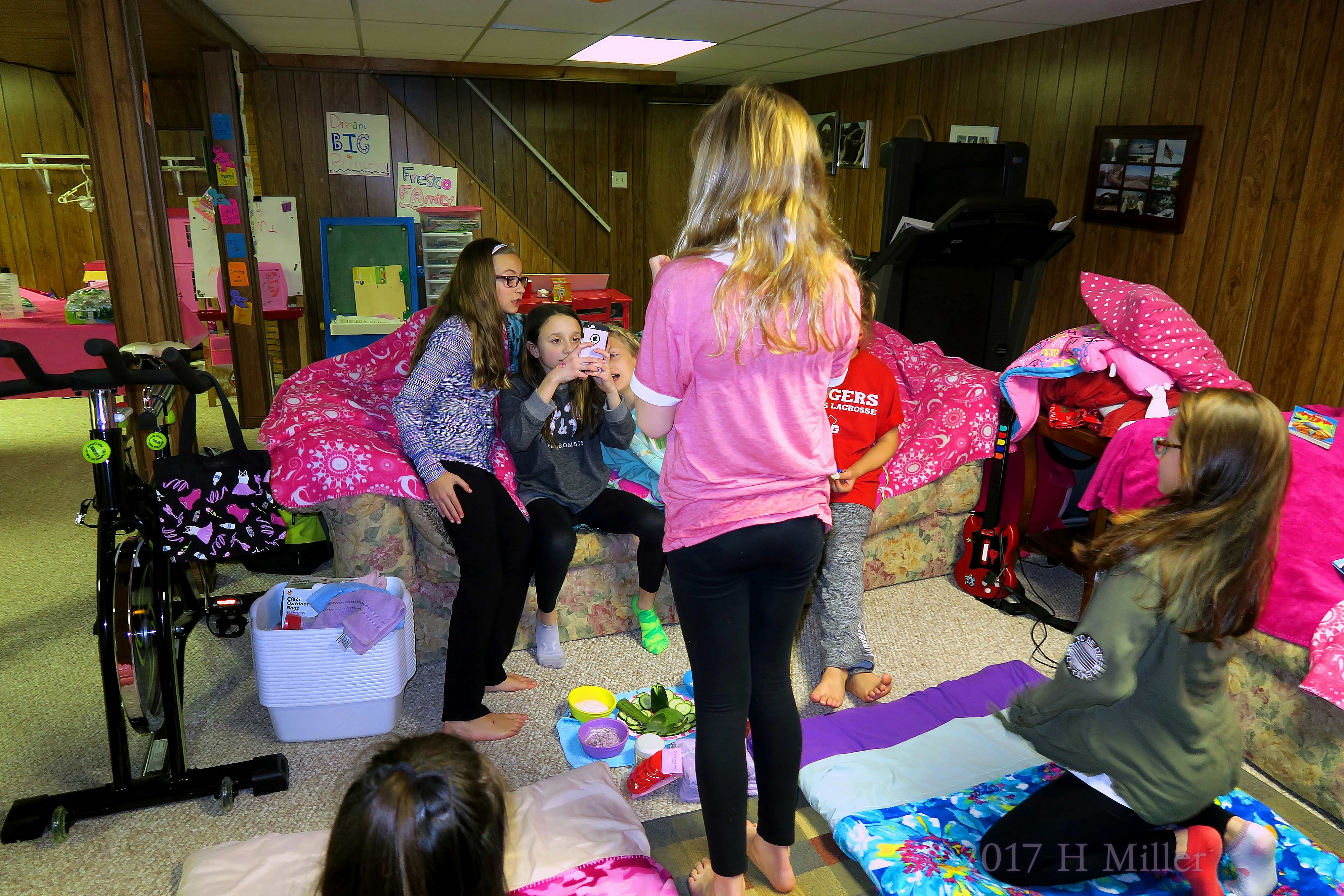 Chilling Out At The Kids Party. 