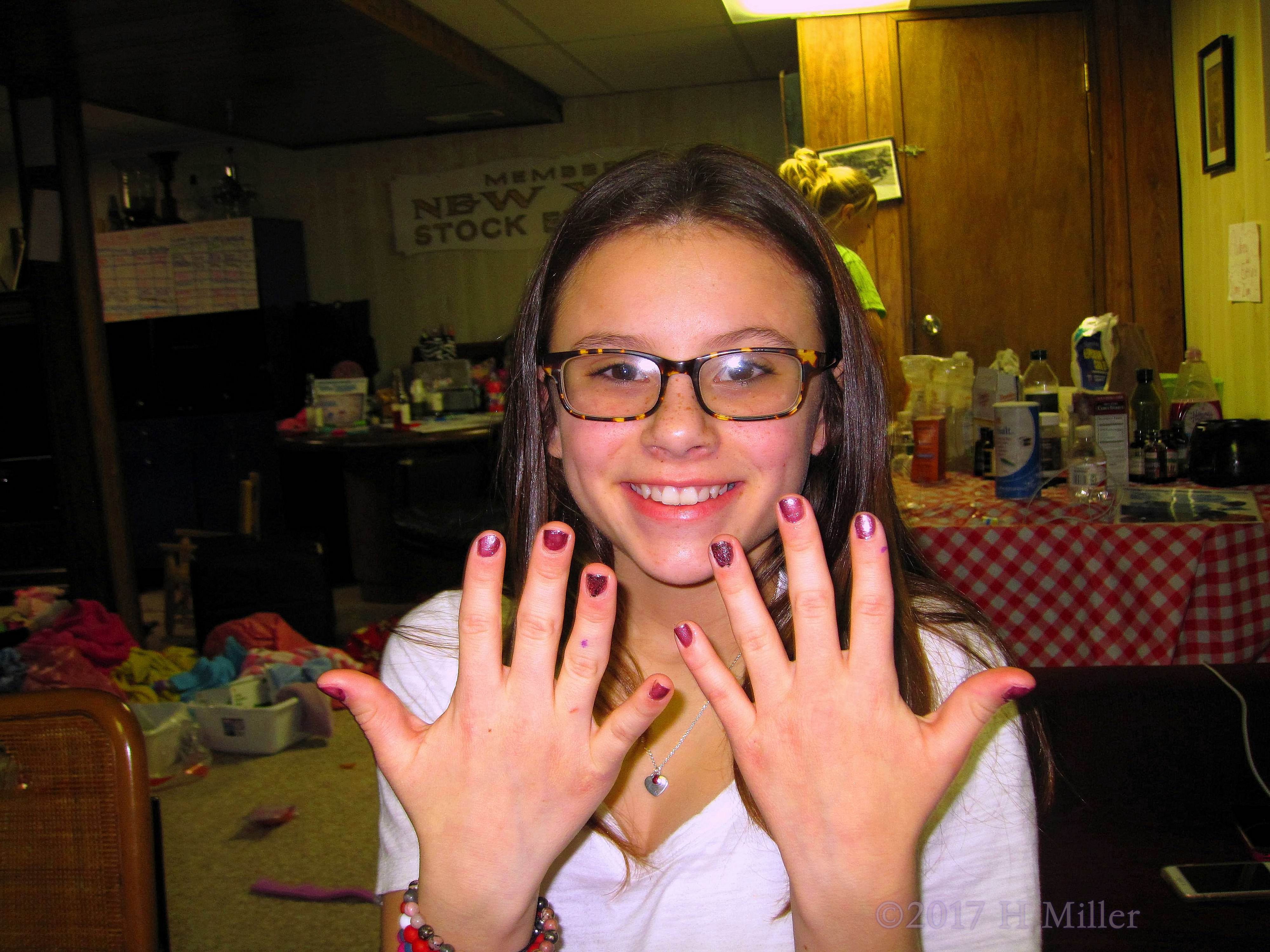 Happy And Smiling After Her Mini Manicure! 