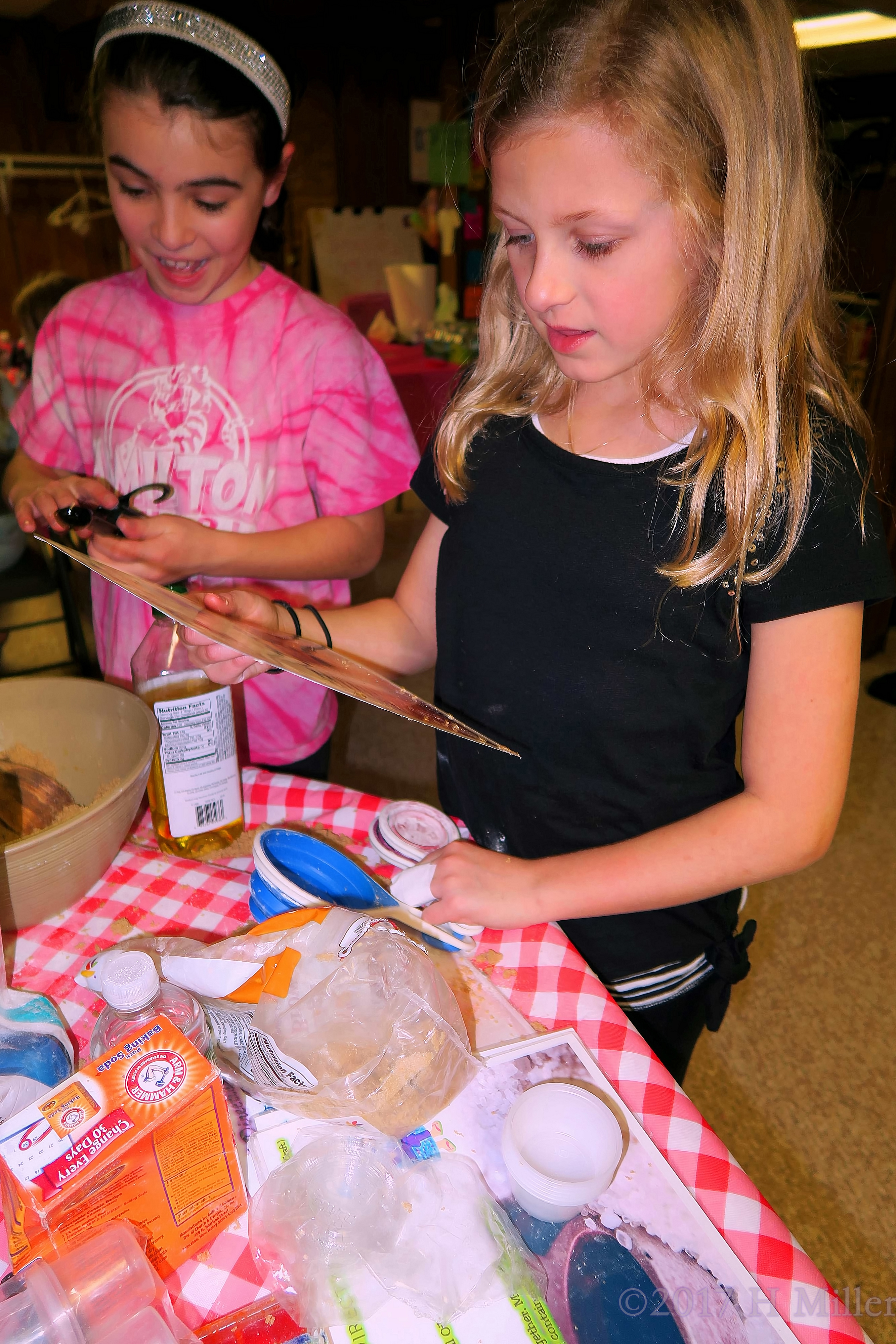 Reading The Instructions For The Kids Crafts At The Spa For Girls! 4