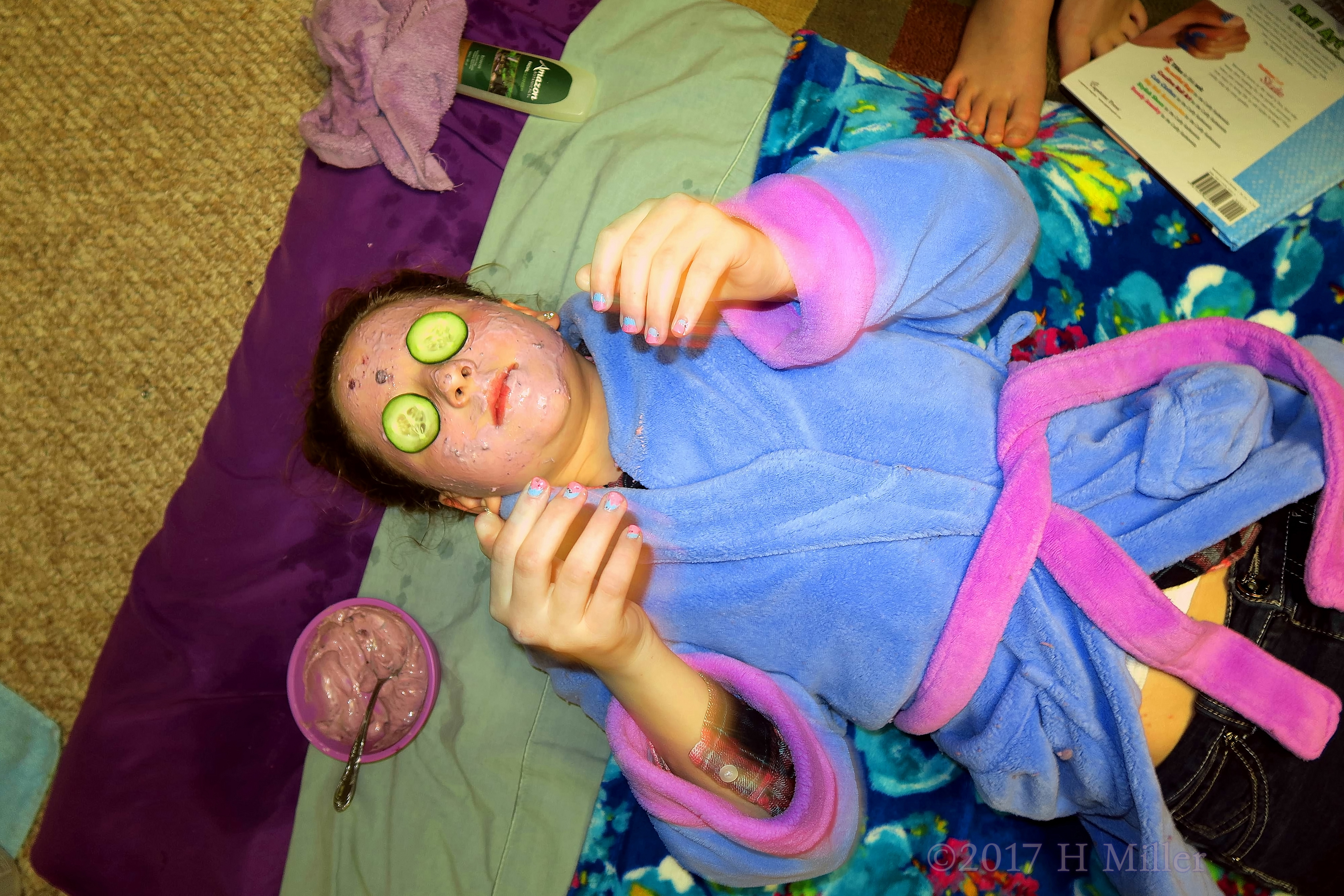 Relaxing In Her Kids Face Mask. 4 Relaxing In Her Kids Face Mask. 4