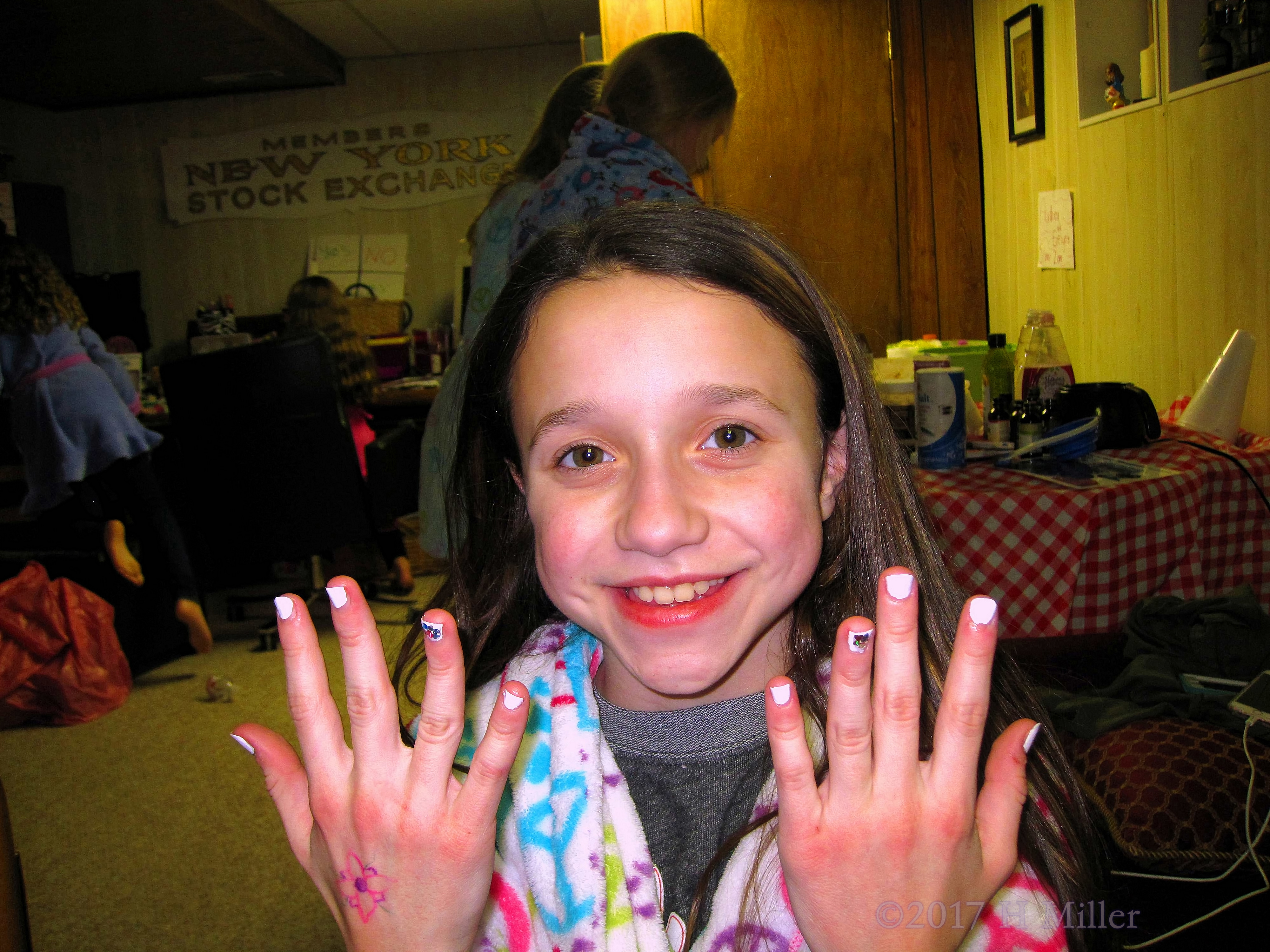 She's Very Happy With Her Kids Manicure! 