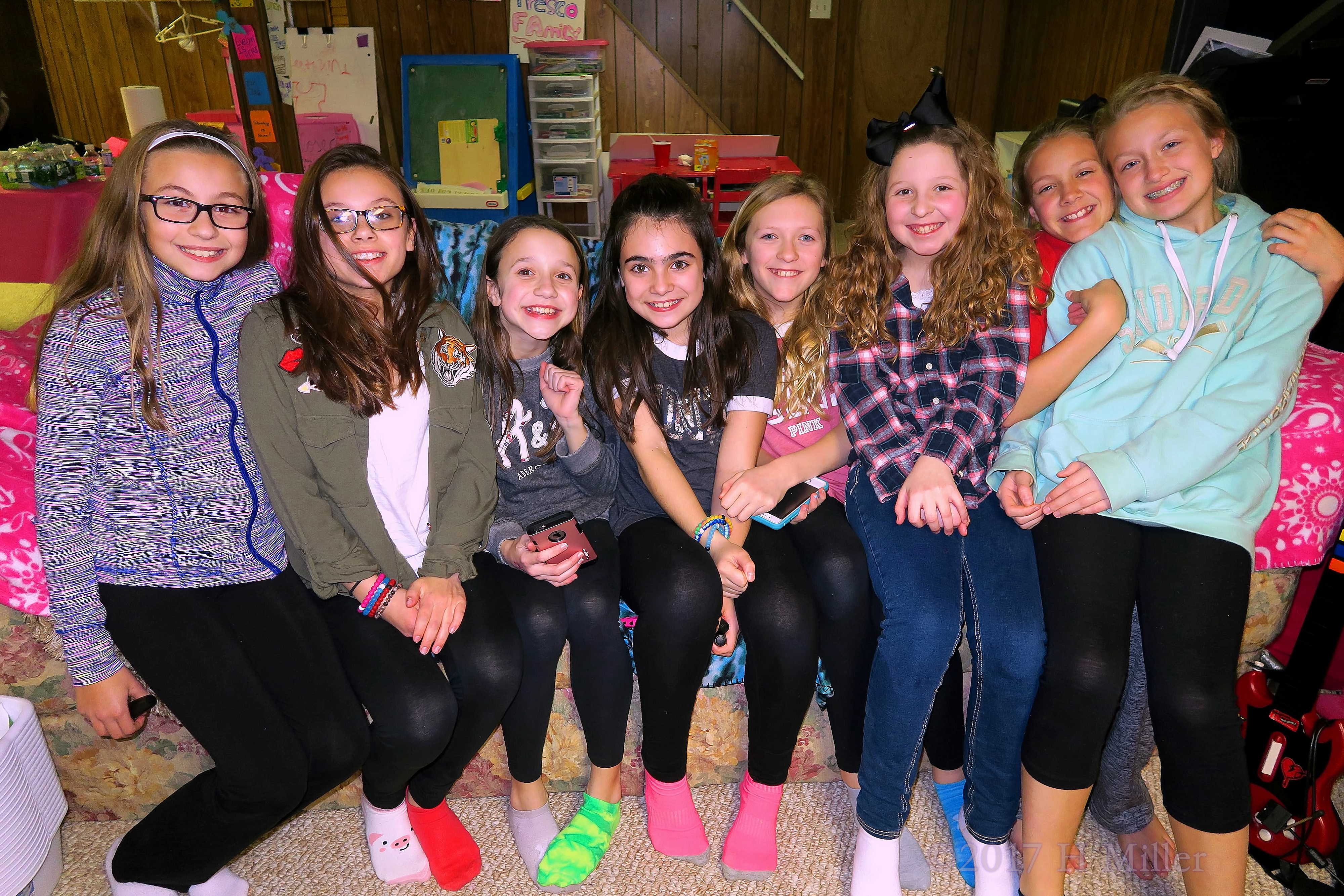 Smiling For The Group Picture Before The Kids Party Activities Begin. Smiling For The Group Picture Before The Kids Party Activities Begin.