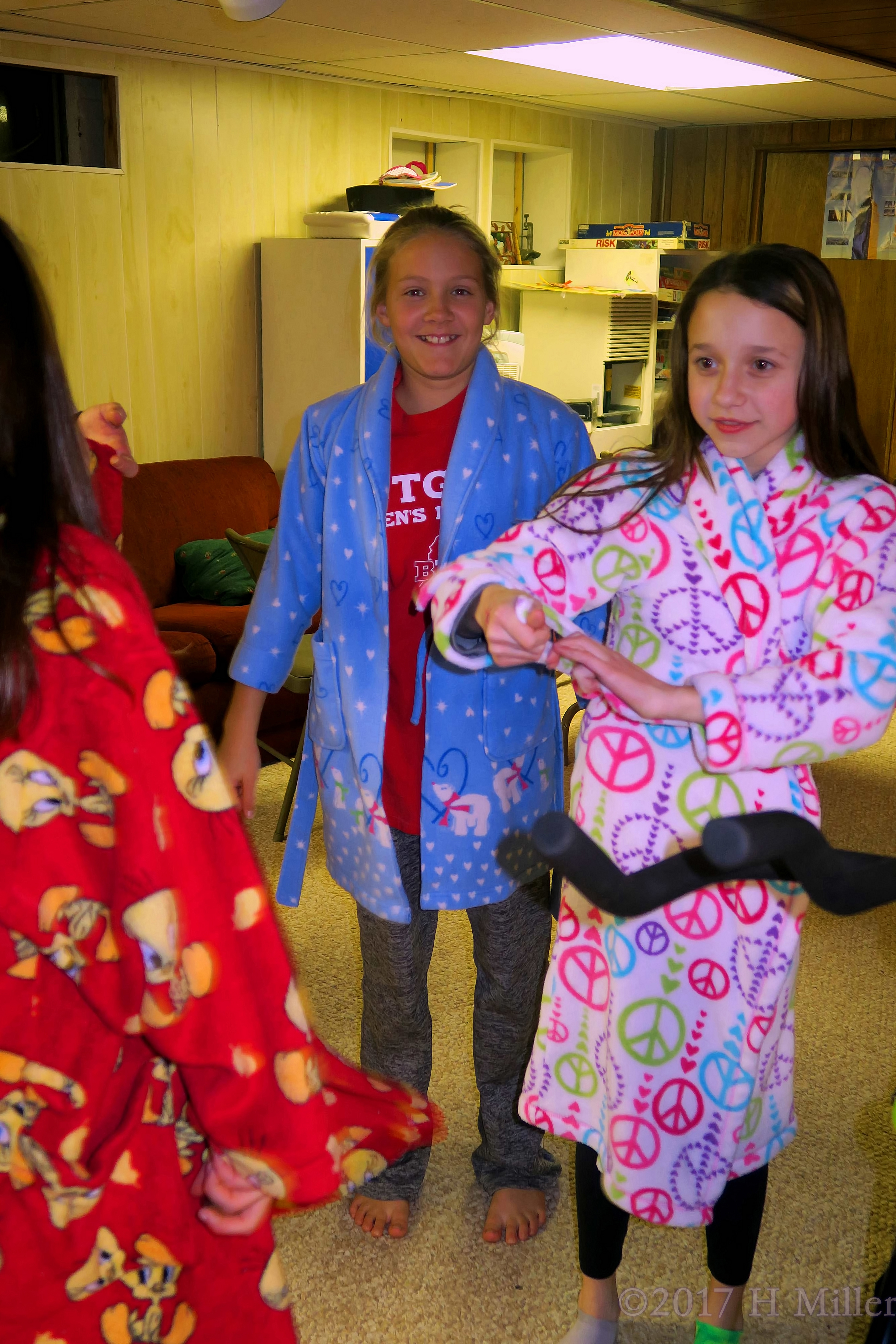 Tying The Sashes Before The Spa Activities Begin. 