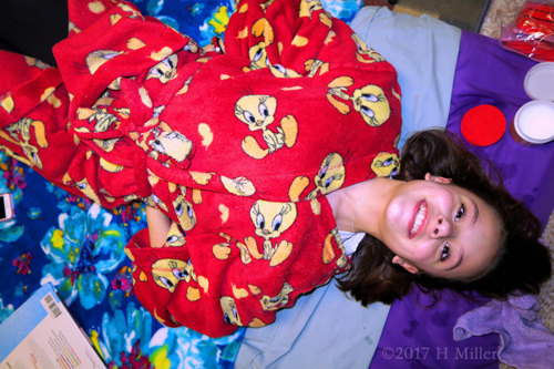 Smiling And Relaxed After Her Kids Facial! Smiling And Relaxed After Her Kids Facial!