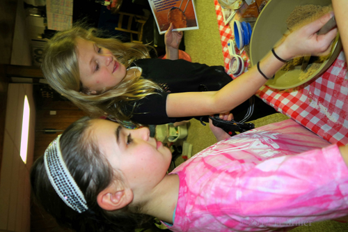 The Birthday Girl's Sister And Her Friend Are Making Another Batch Of The Kids Crafts! 