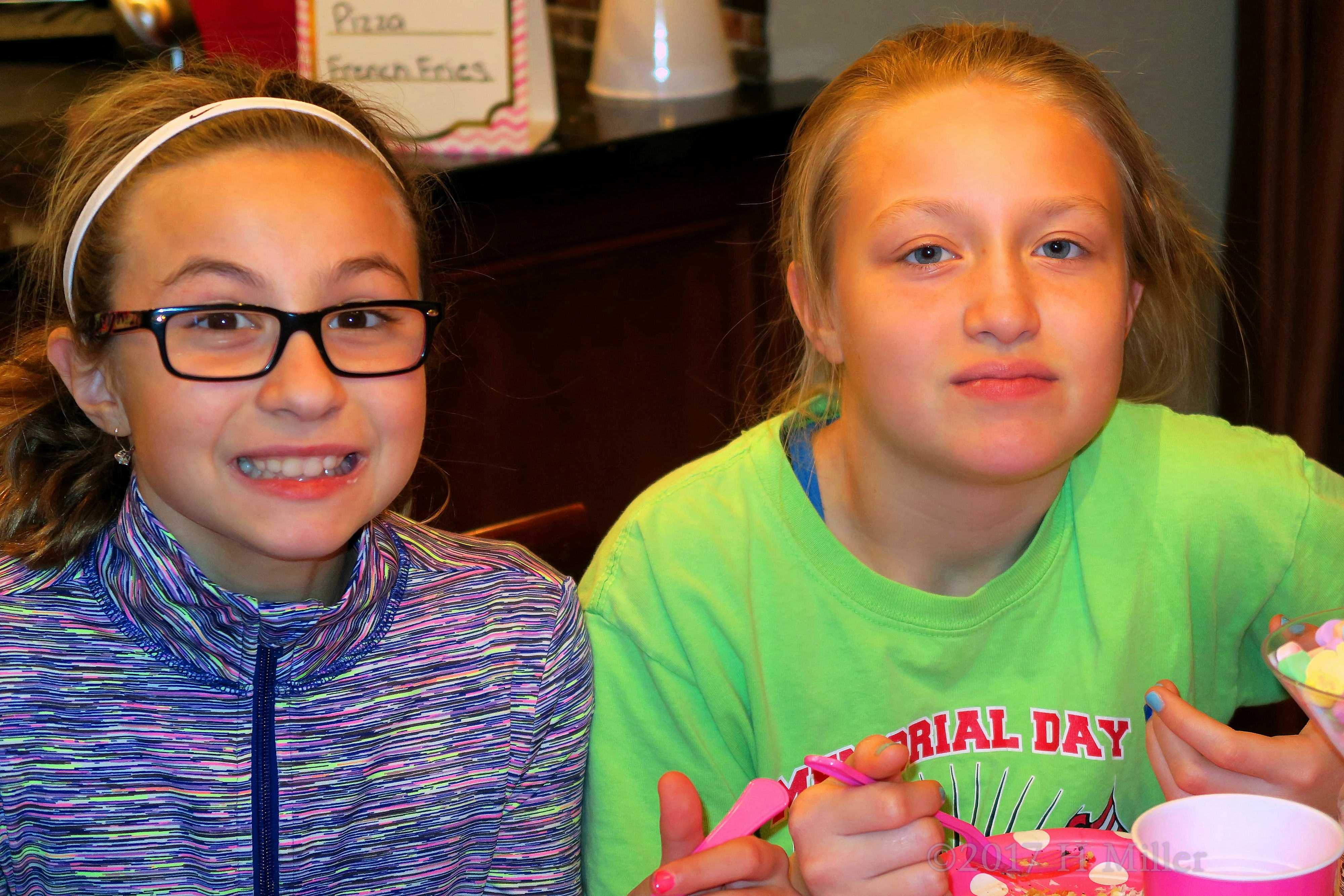 Another Picture Of The Girls Eating Cake. 