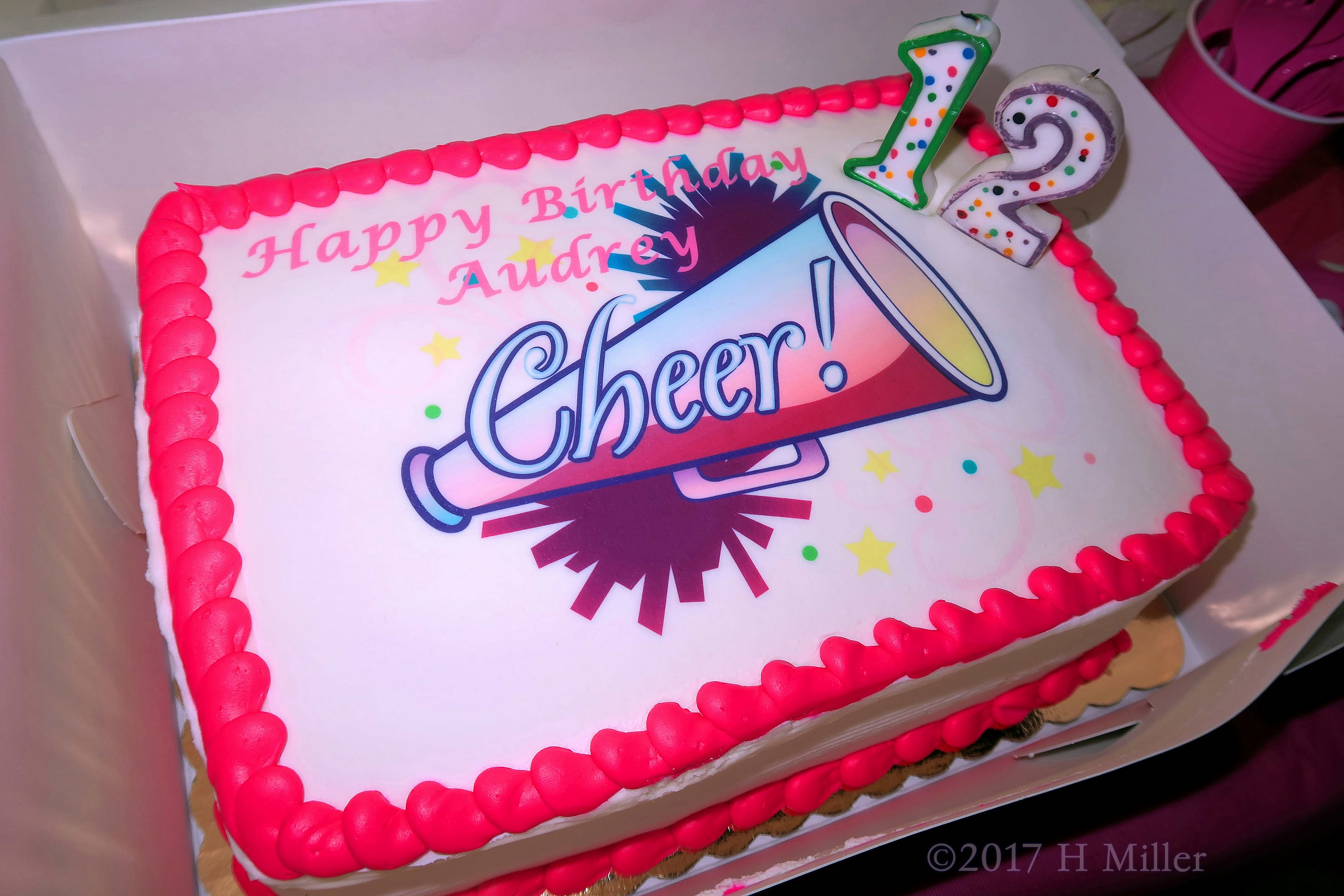 Audrey's Cheerleading Themed Kids Spa Cake! Audrey's Cheerleading Themed Kids Spa Cake!