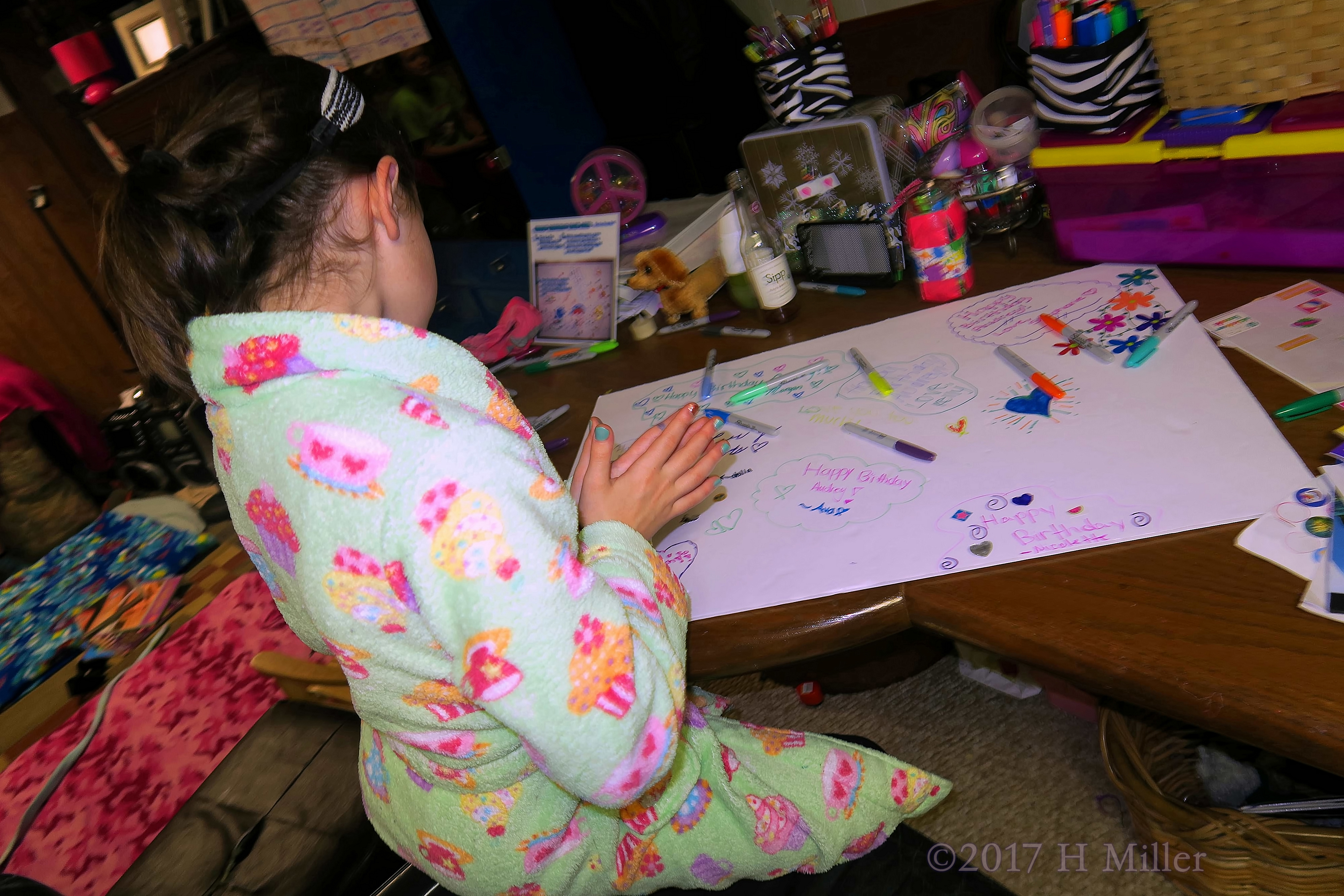 Designing The Spa Birthday Card For Audrey. Designing The Spa Birthday Card For Audrey.