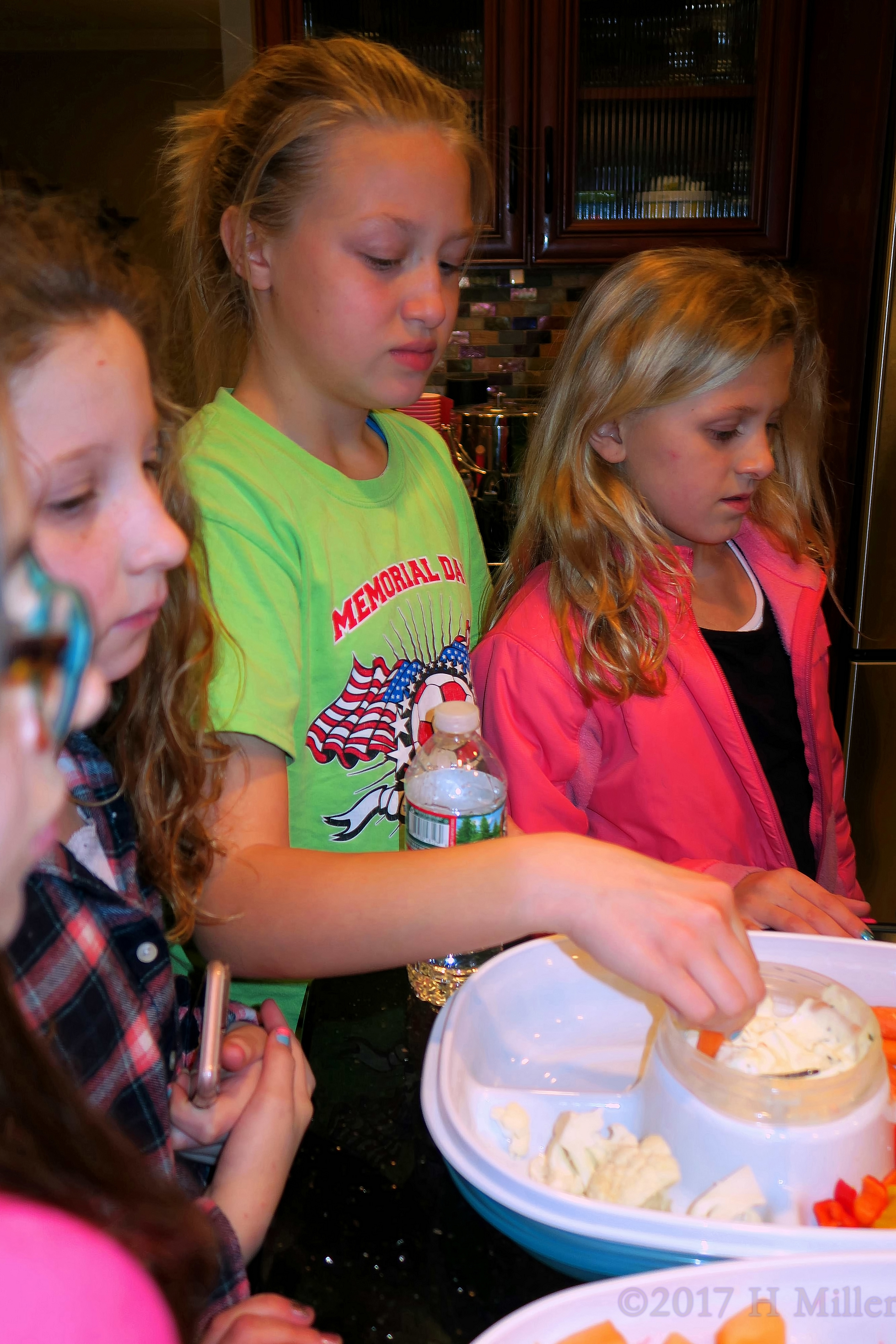 Enjoying Snacks At The Snack Table During The Kids Birthday Party. 4