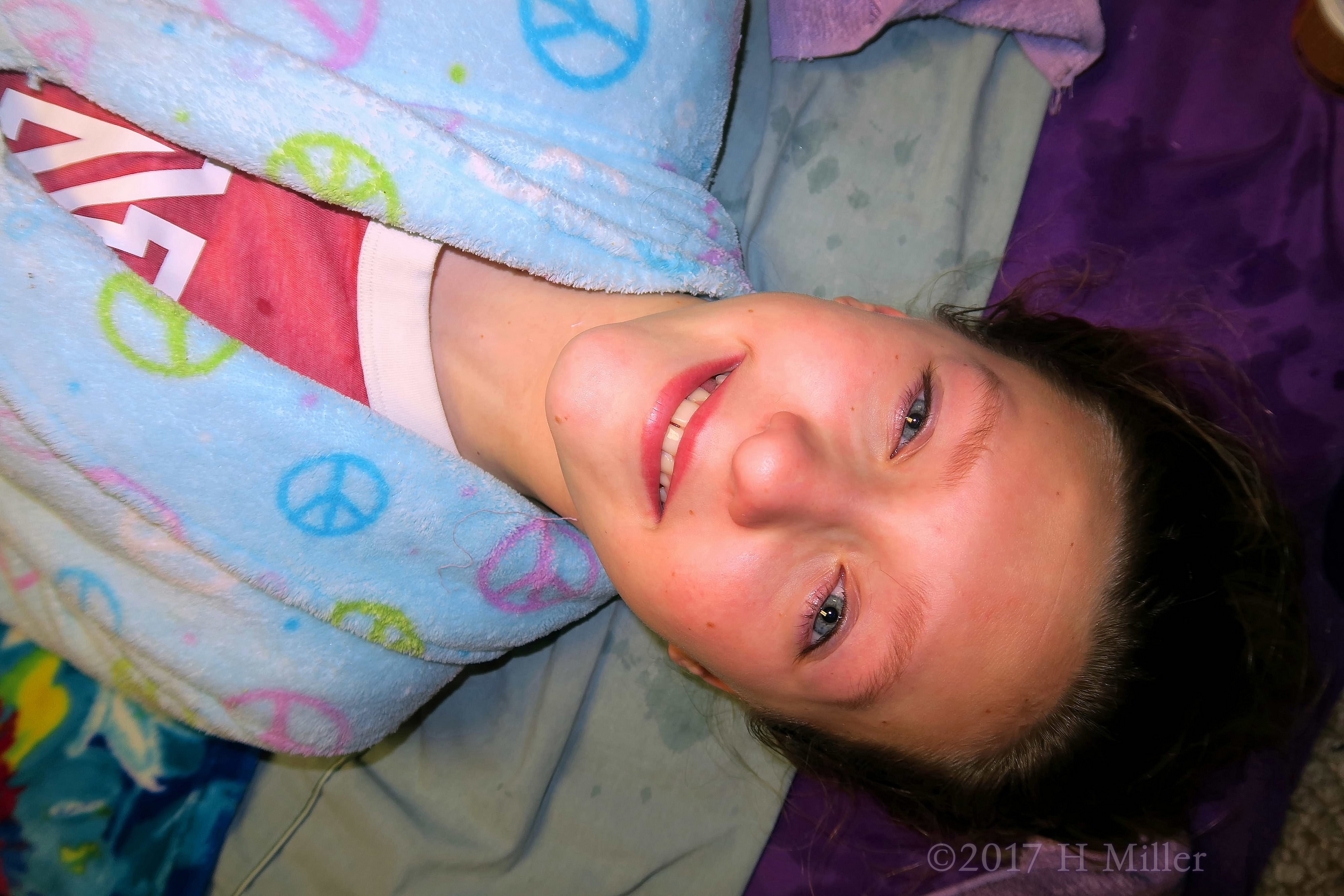 Her Skin Is Glowing From Her Kids Facial Spa Treatment. Her Skin Is Glowing From Her Kids Facial Spa Treatment.