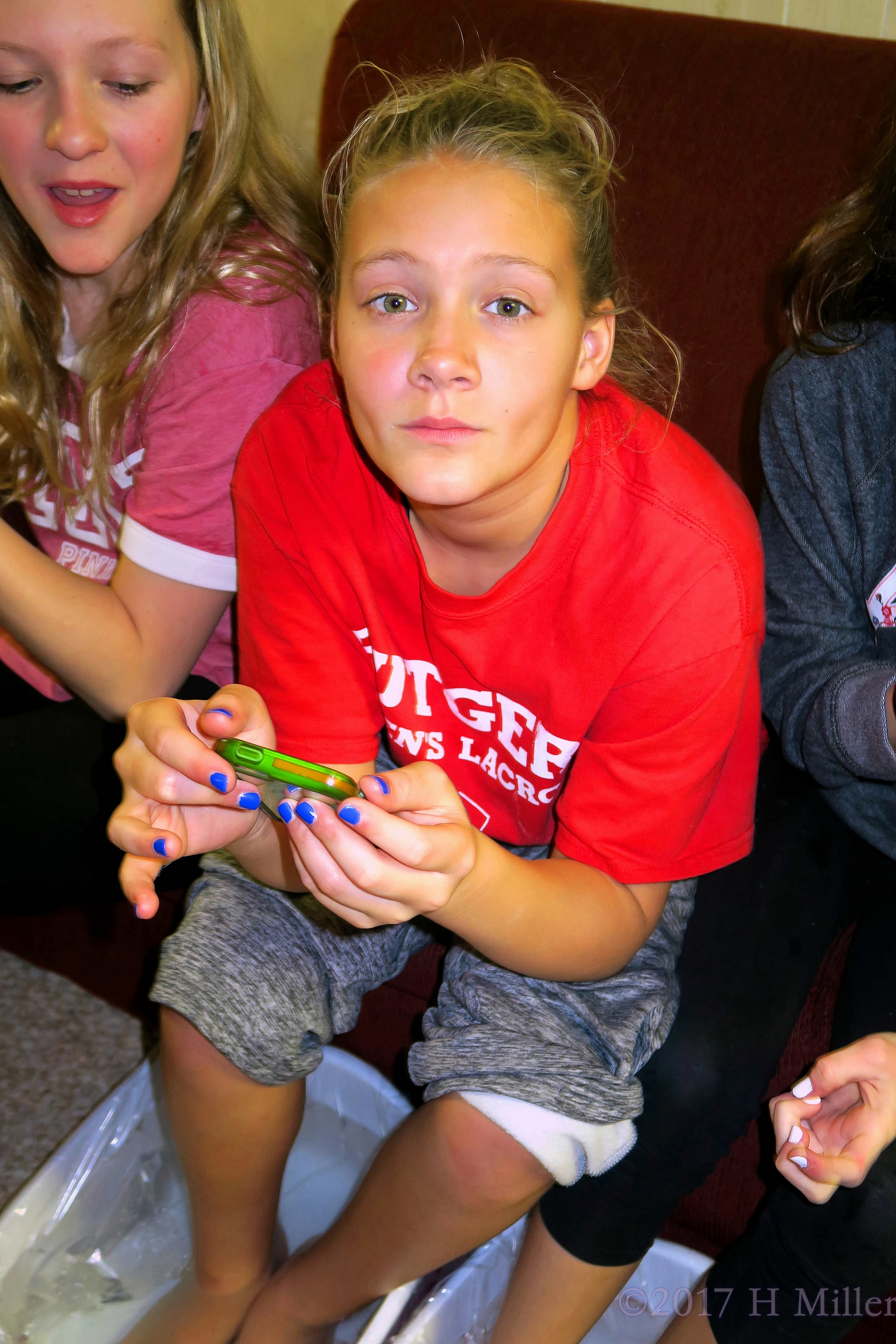 Looking Up From Her Phone For A Photo. 4 Looking Up From Her Phone For A Photo. 4