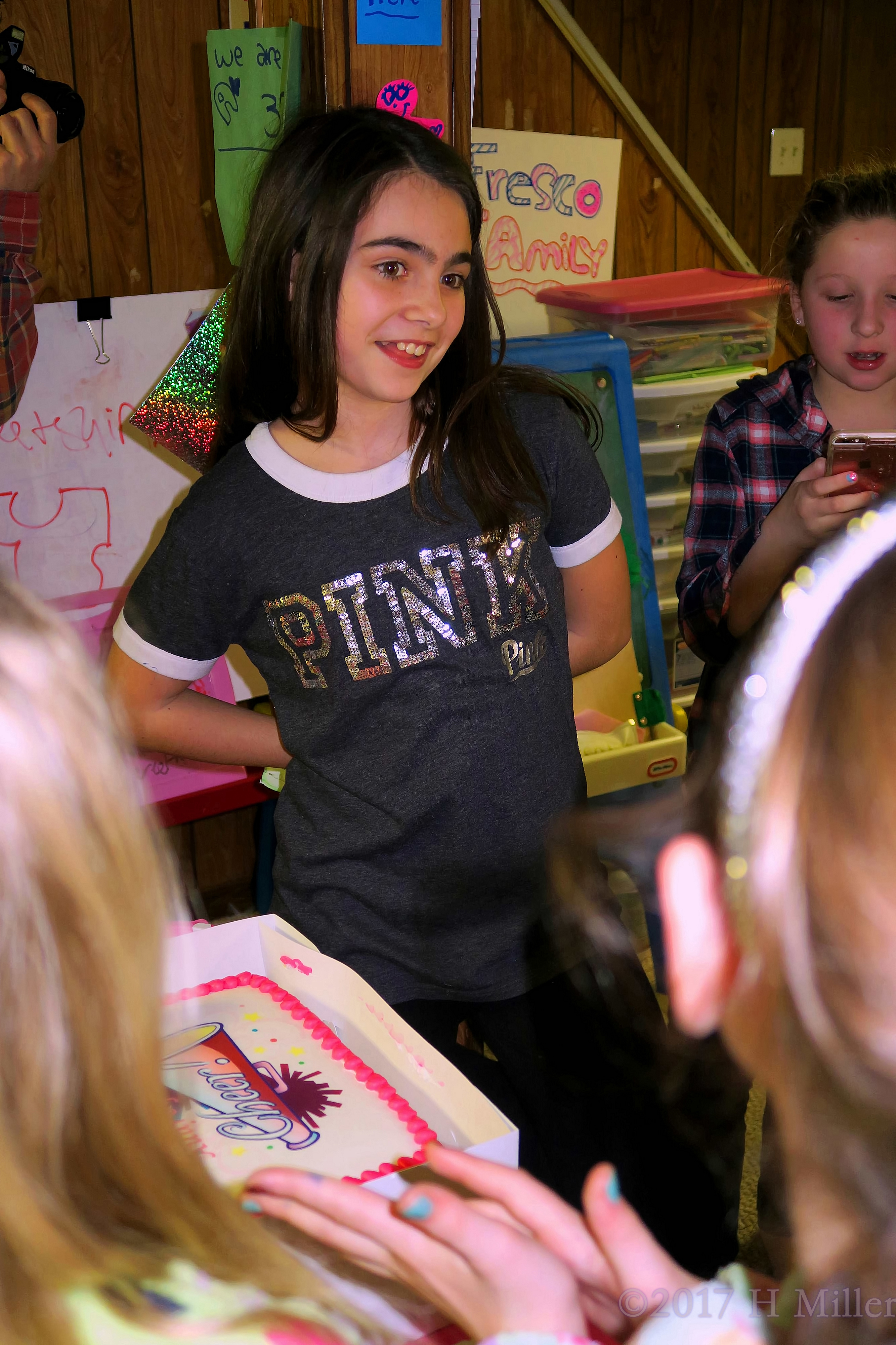 The Birthday Girl Standing By Her Cool Cheer Themed Spa Cake! The Birthday Girl Standing By Her Cool Cheer Themed Spa Cake!
