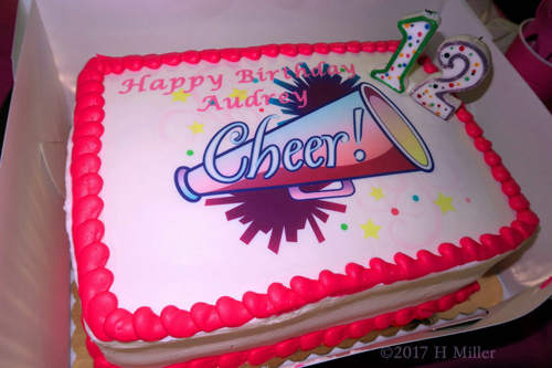 Another View Of The Cheerleading Spa Cake!