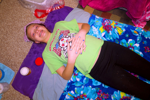 Big Smiles After Her Kids Facial Spa Treatment. Big Smiles After Her Kids Facial Spa Treatment.