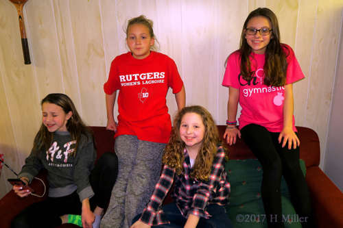 Chilling On The Couch At The Birthday Party For Kids. Chilling On The Couch At The Birthday Party For Kids.