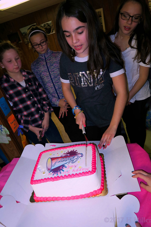 Cutting The Spa Birthday Cake!