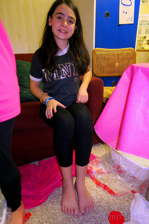 The Birthday Girl Likes Her New Kids Pedicure At The Spa For Girls! The Birthday Girl Likes Her New Kids Pedicure At The Spa For Girls!