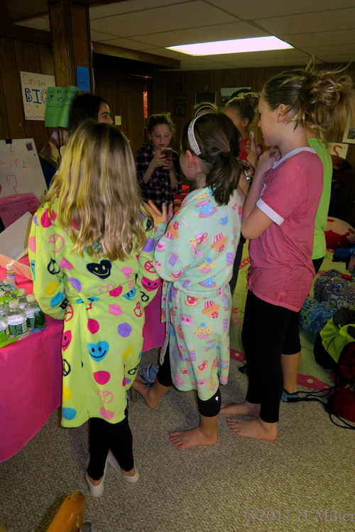 The Girls Are Gathered Around The Kids Craft Table Creating More Projects!