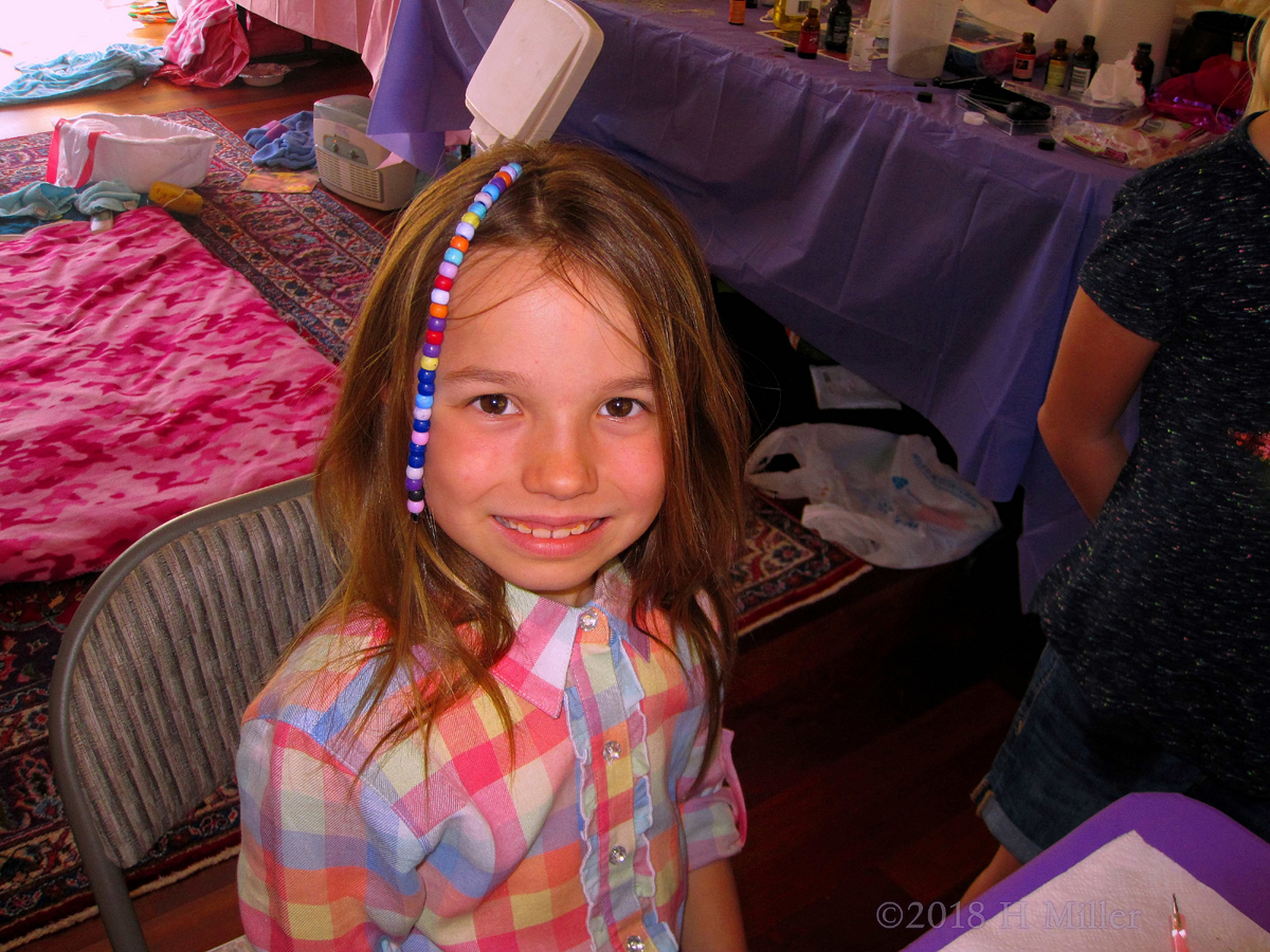 A Very Pretty Beaded Girls Hairstyle! 