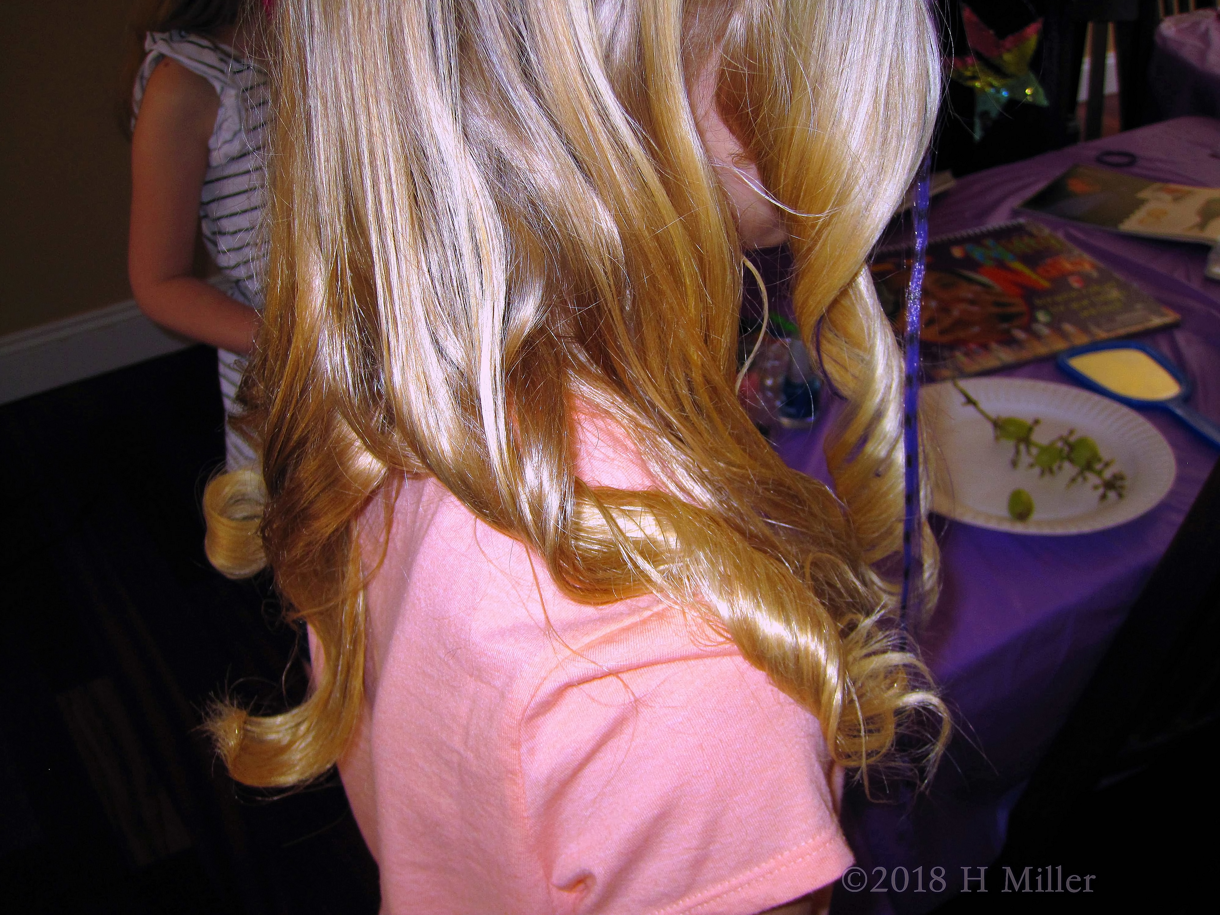 A Close Up Of The Curls On This Kids Hairstyle. A Close Up Of The Curls On This Kids Hairstyle.