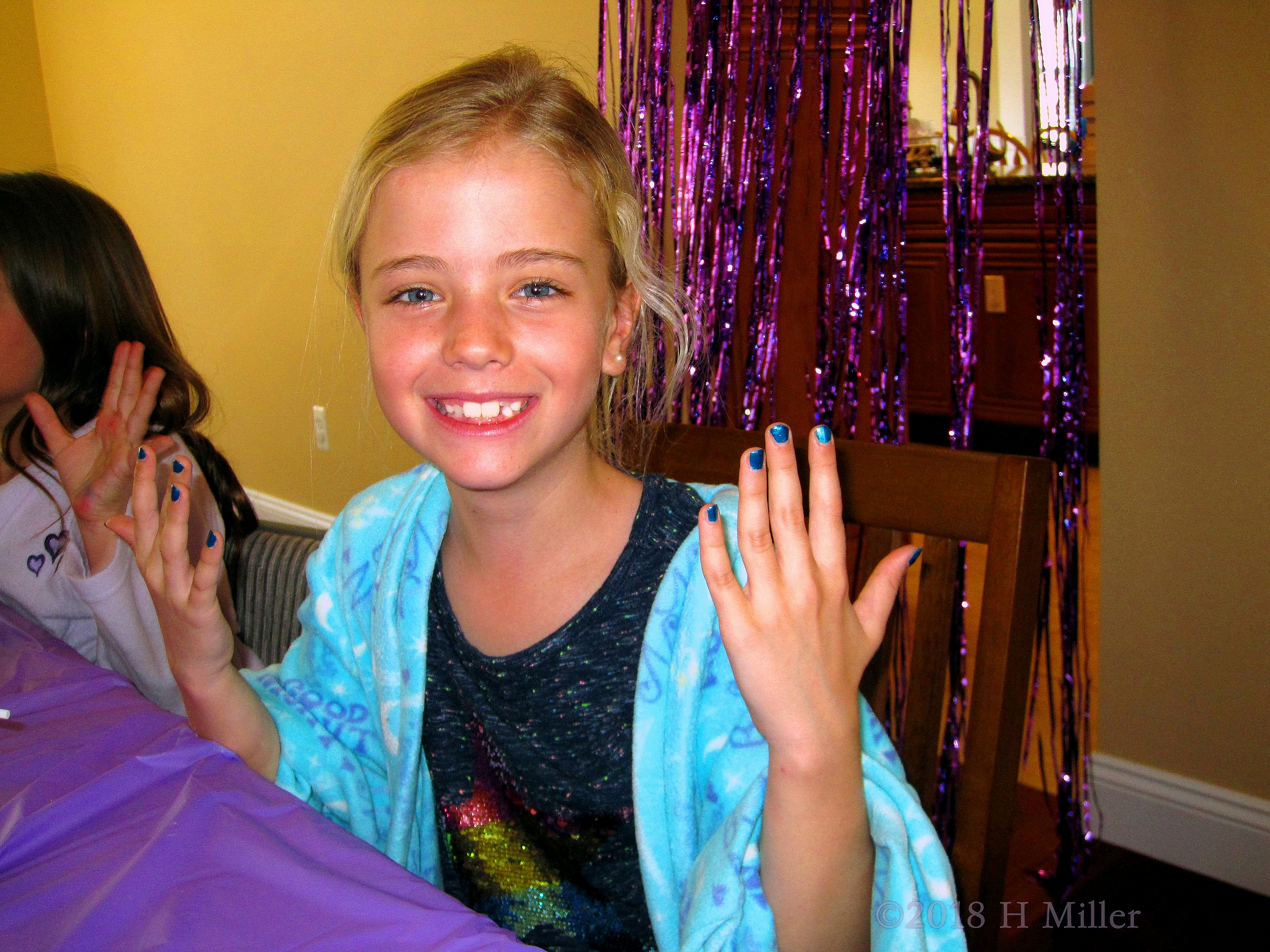 She Loves Her New Kids Manicure! She Loves Her New Kids Manicure!