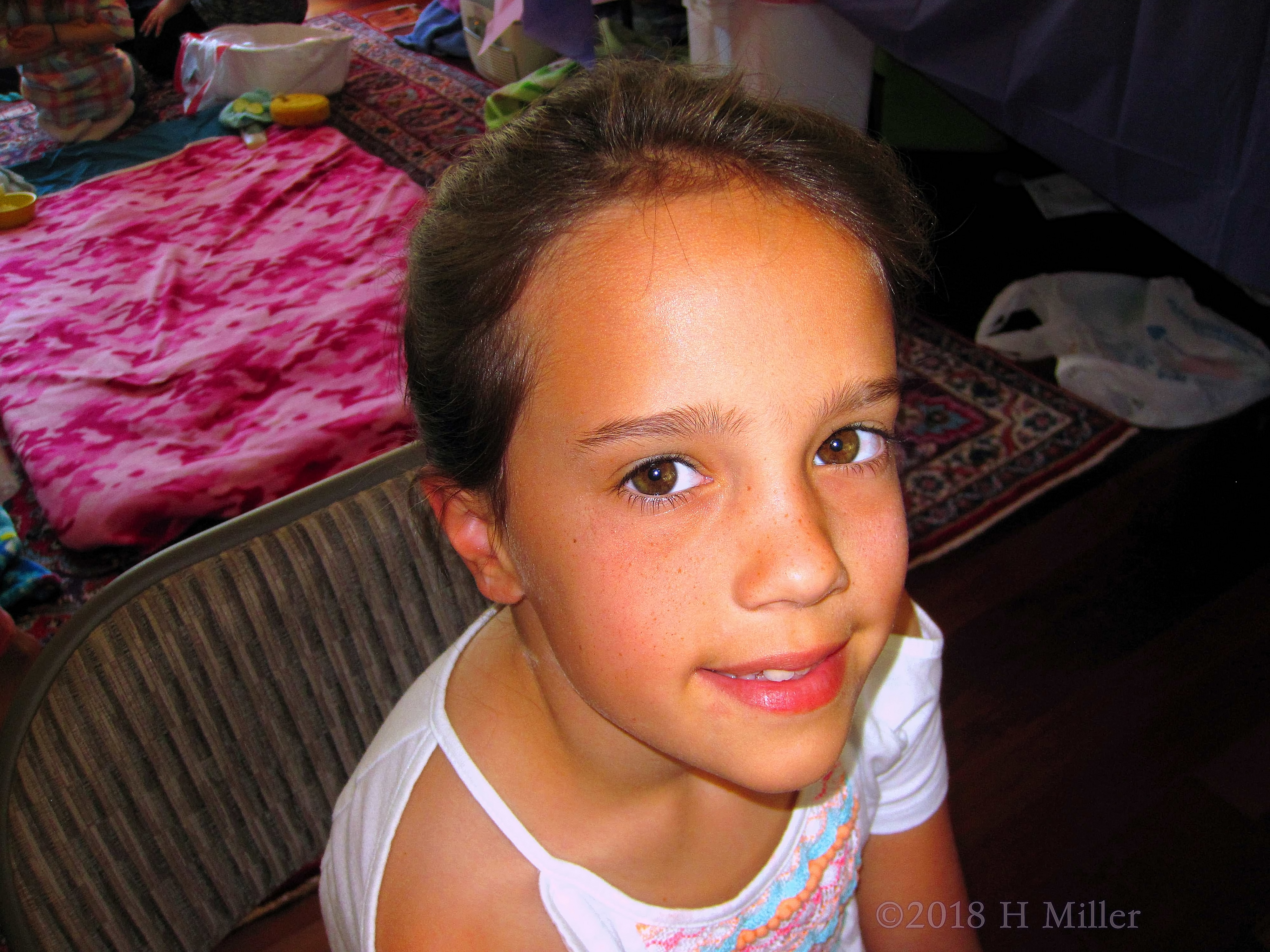 Smiling With Her New Girls Hairstyle! Smiling With Her New Girls Hairstyle!