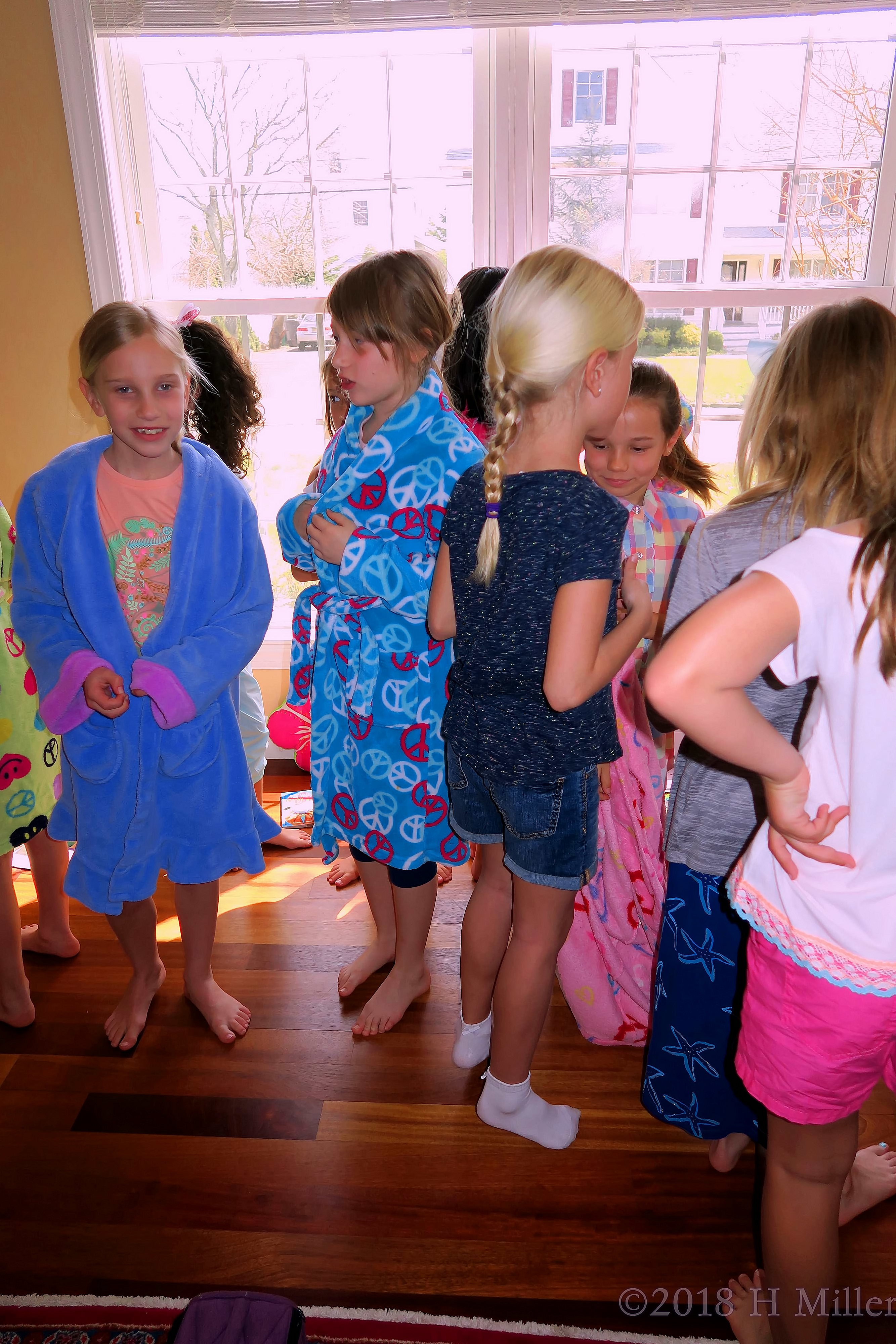 Waiting For The Group Photo In Spa Robes. Waiting For The Group Photo In Spa Robes.