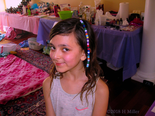 A Big Smile After Her Beaded Kids Hairstyle Is Completed. She Loves It! A Big Smile After Her Beaded Kids Hairstyle Is Completed. She Loves It!