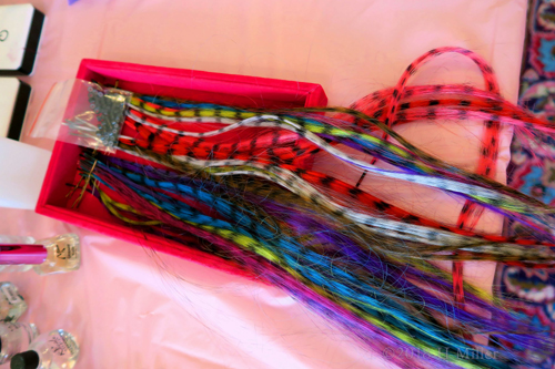 Hair Feathers For The Girls Spa Party. Hair Feathers For The Girls Spa Party.